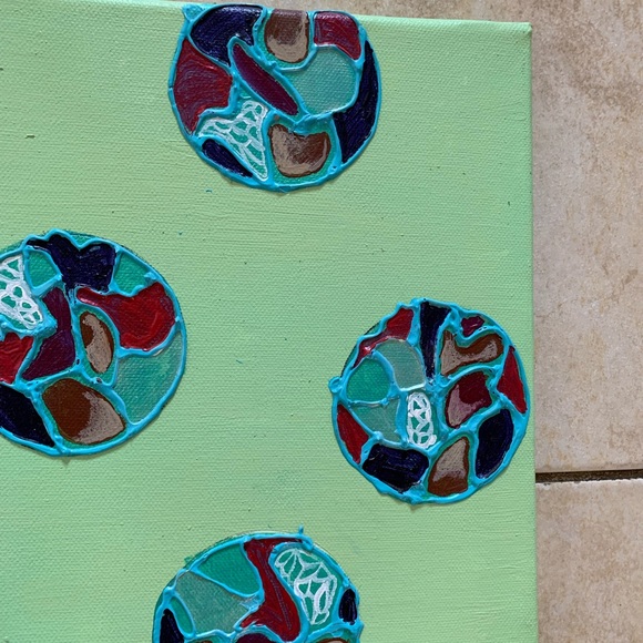 Set of 4 one of a kind original abstract paintings - Picture 5 of 12